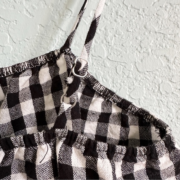 NWOT•Vada Winter•the Lake Crop Top•Black and White Gingham•Womens - Picture 4 of 7